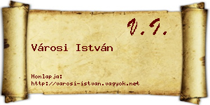 Városi István névjegykártya