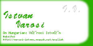 istvan varosi business card